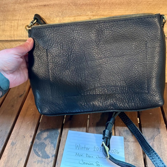 Portland Leather Black Crossbody Bag - Picture 3 of 5